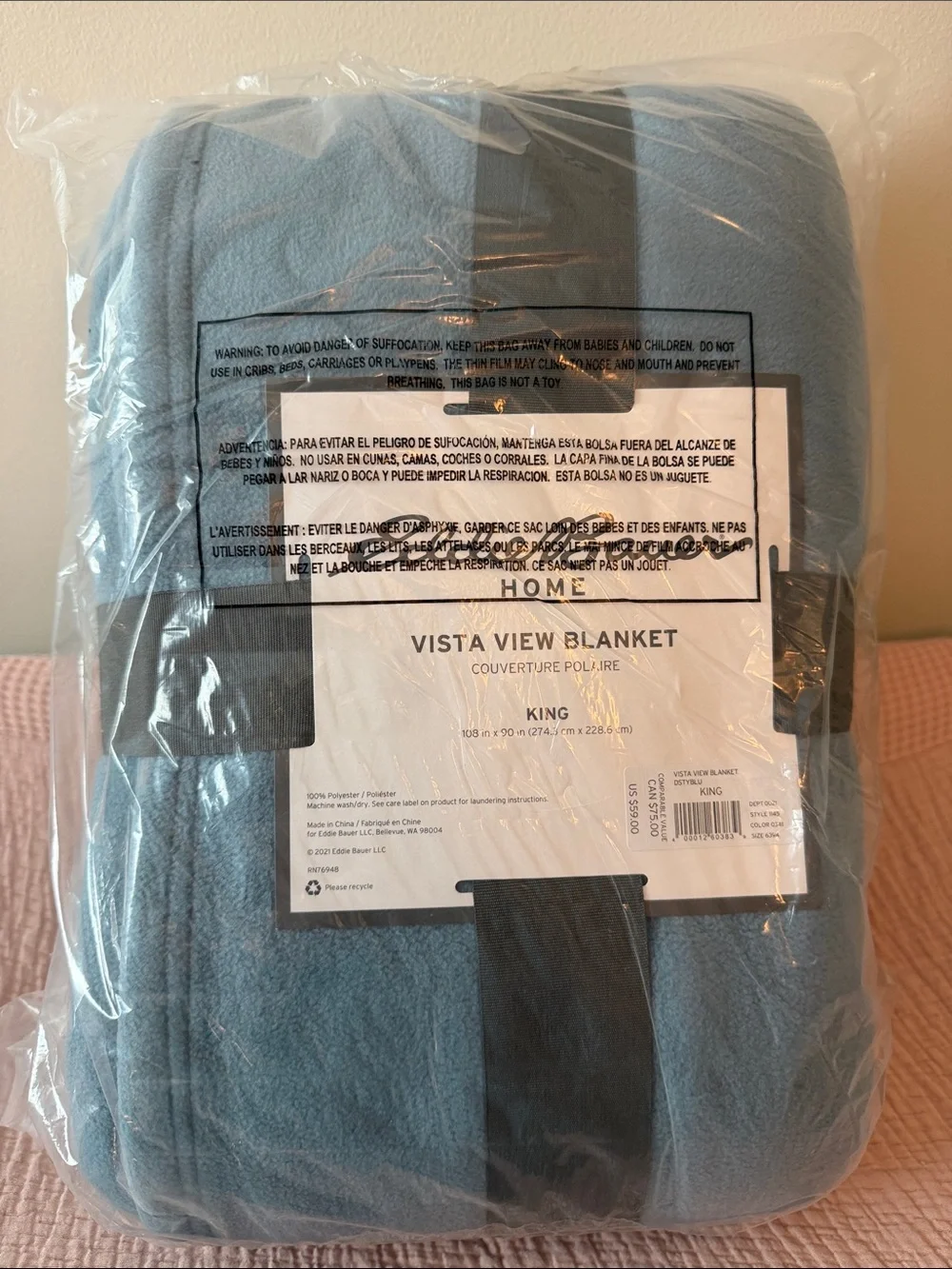 Eddie Bauer Vista View King Blanket - Light Blue